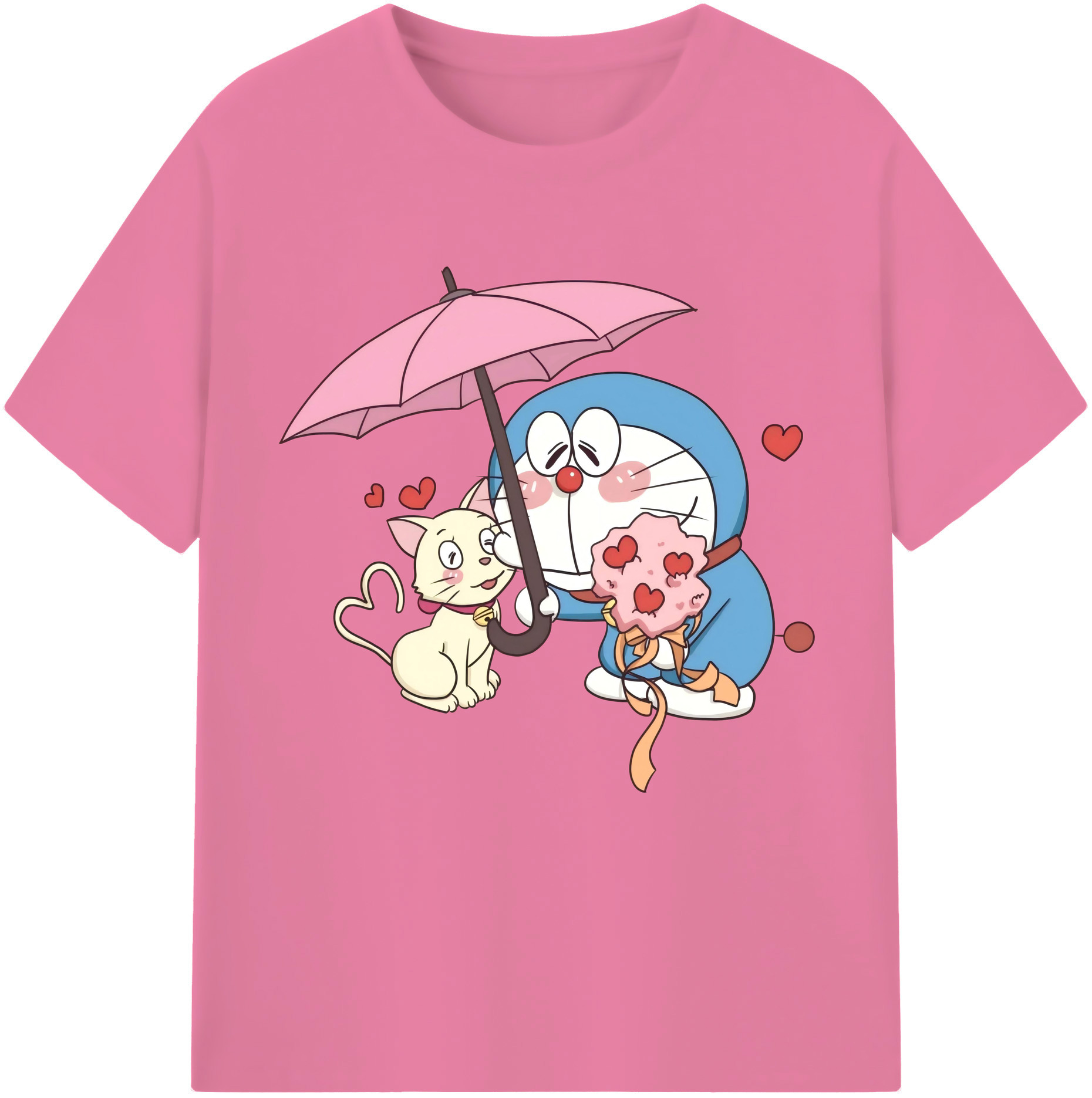 （画像用） ドラえもん Doraemon 綿100％半袖Tシャツ（フロントプリント）